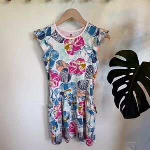 EUC Tea Dress with Ruffled Sleeves